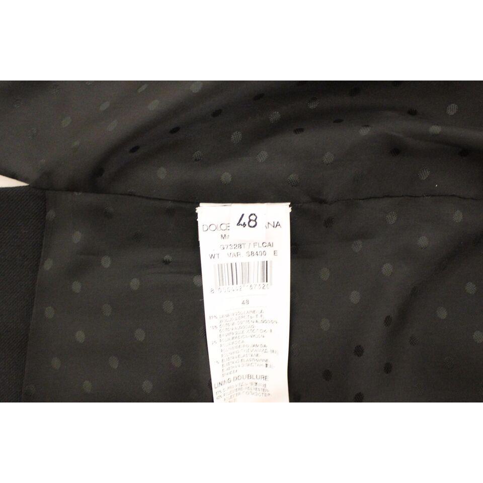 Dolce & Gabbana Black Wool Silk Stretch Dress Vest Blazer VES10060-1