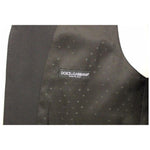 Dolce & Gabbana Black Wool Silk Stretch Dress Vest Blazer VES10060-1