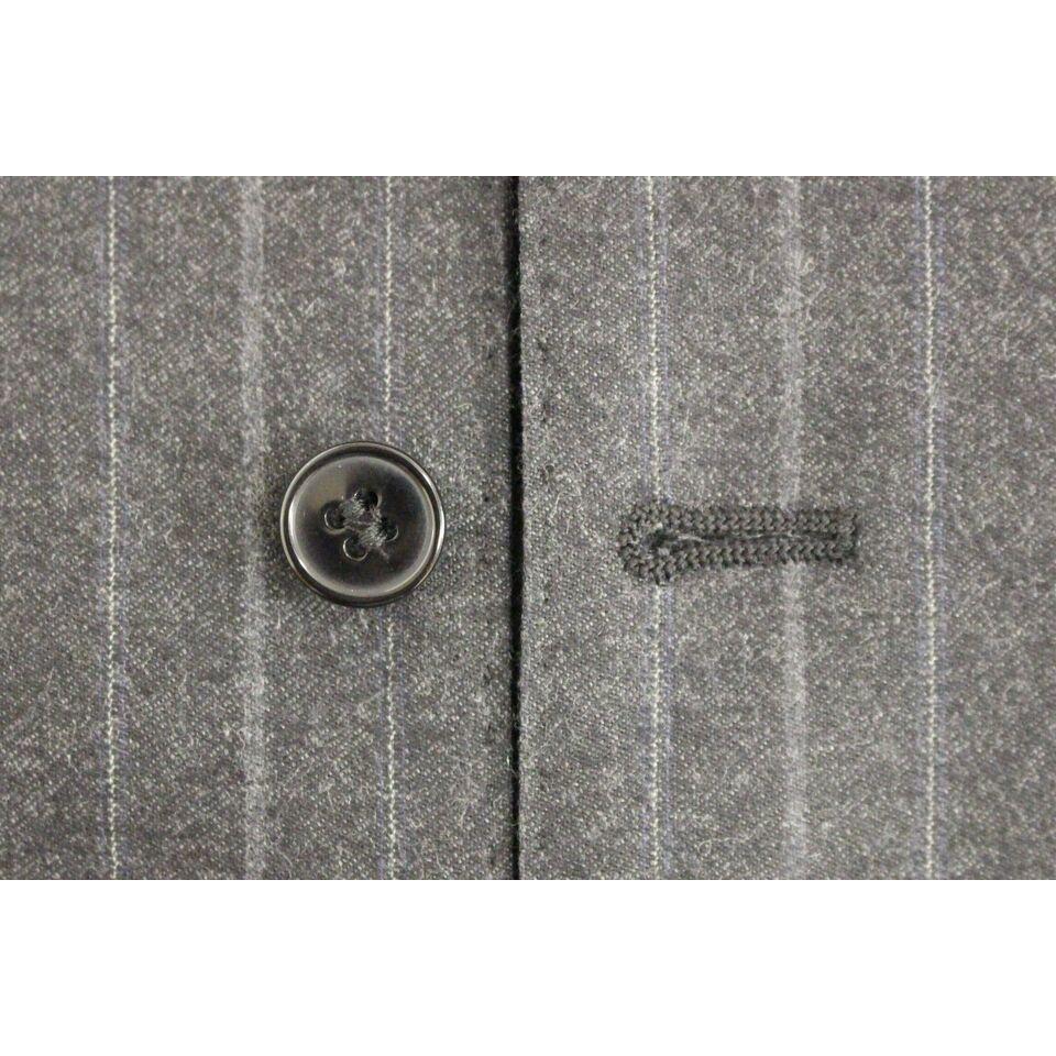 Dolce & Gabbana Elegant Gray Striped Dress Vest Dolce & Gabbana Slate Gray