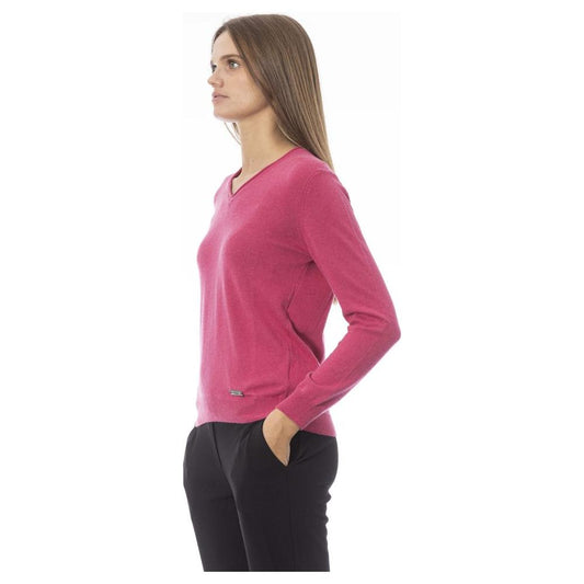 Baldinini Trend Fuchsia Cashmere Women Sweater Baldinini Trend Maroon