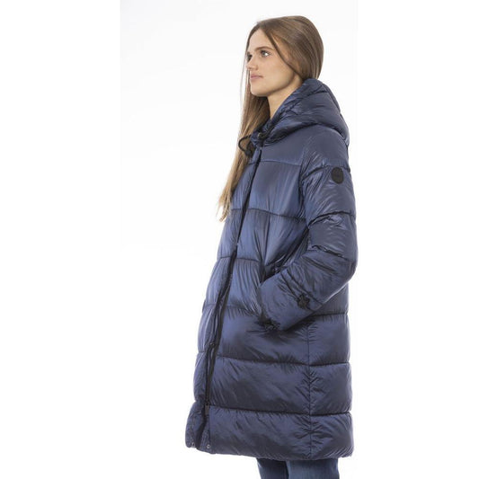 Baldinini Trend Light Blue Nylon Women Jacket