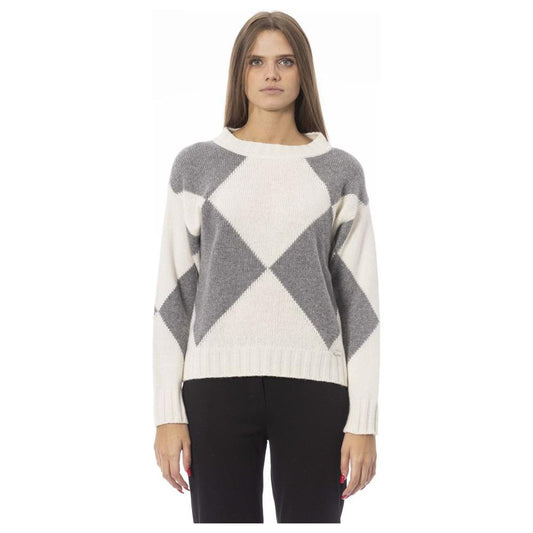 Baldinini Trend Gray Wool Women Sweater Baldinini Trend Light Gray