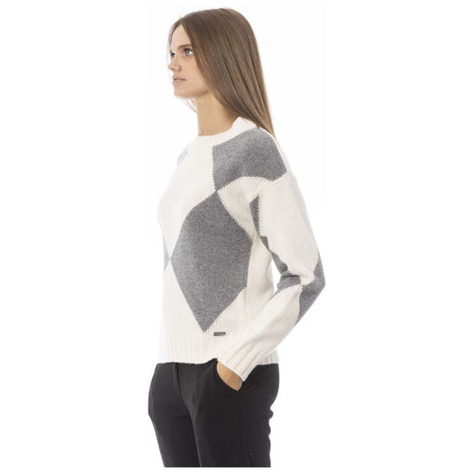 Baldinini Trend Gray Wool Women Sweater Baldinini Trend Light Gray