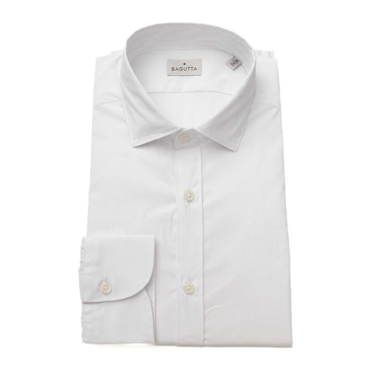 Bagutta White Cotton Men Shirt