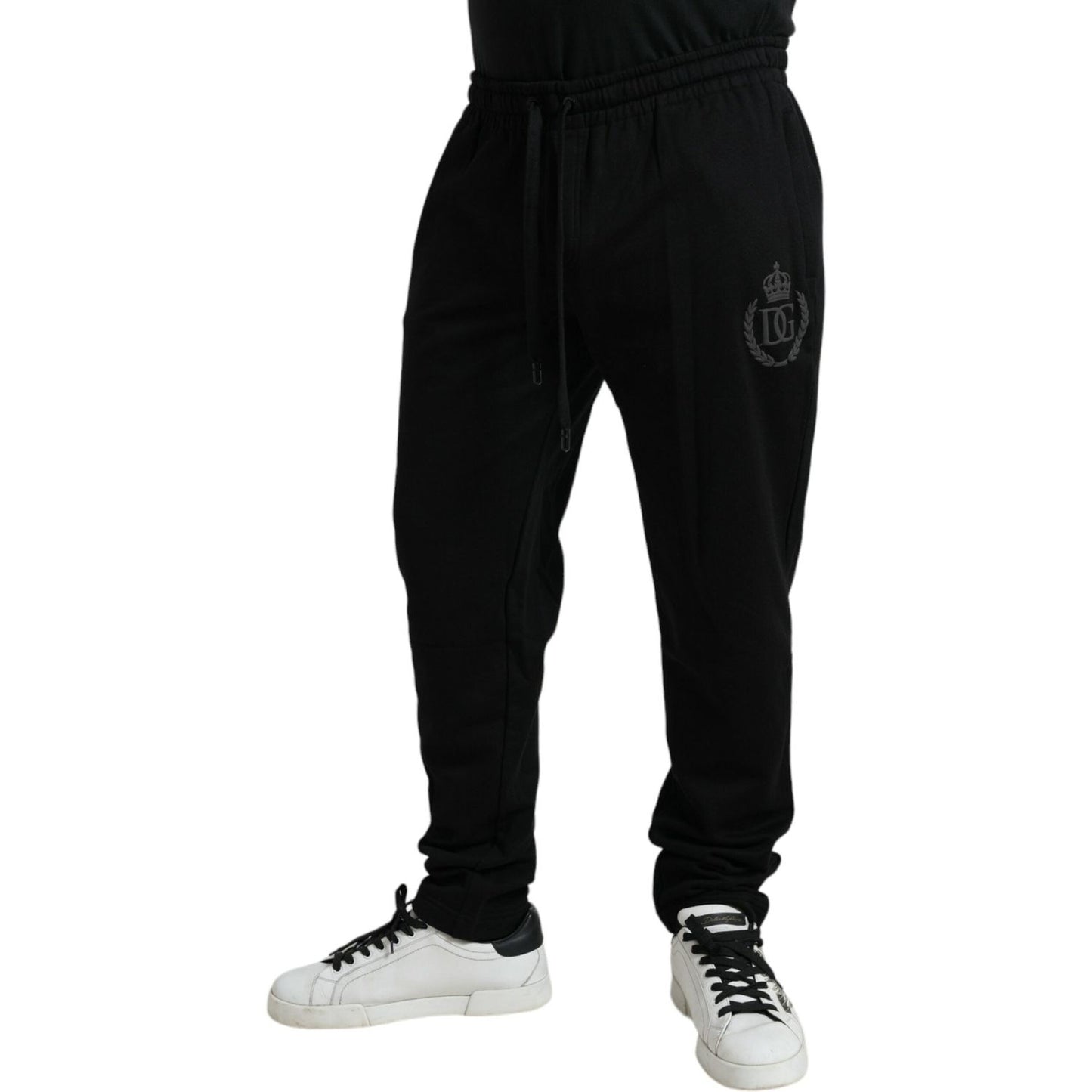 Dolce & Gabbana Black Cotton Logo Jogger Men Sweatpants Pants PAN75087-54