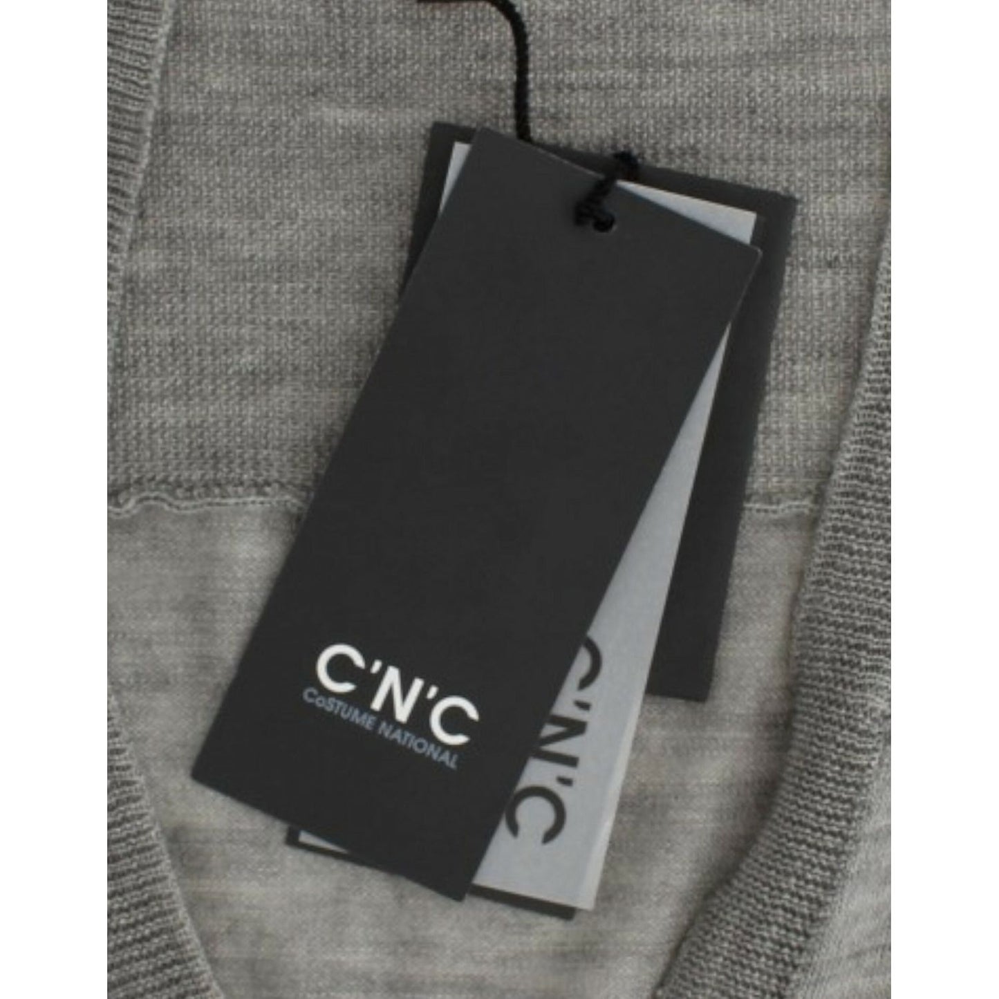Costume National Elegant Gray Acrylic & Wool Cardigan Costume National Dim Gray