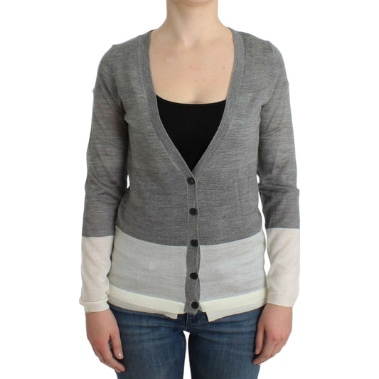 Costume National Chic Gray Lightweight Cardigan Costume National Dim Gray