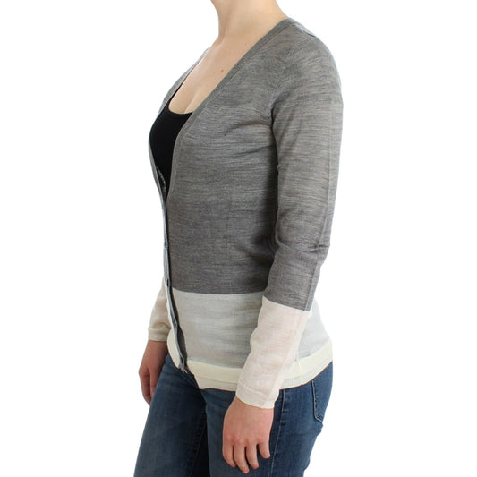 Costume National Chic Gray Lightweight Cardigan Costume National Dim Gray