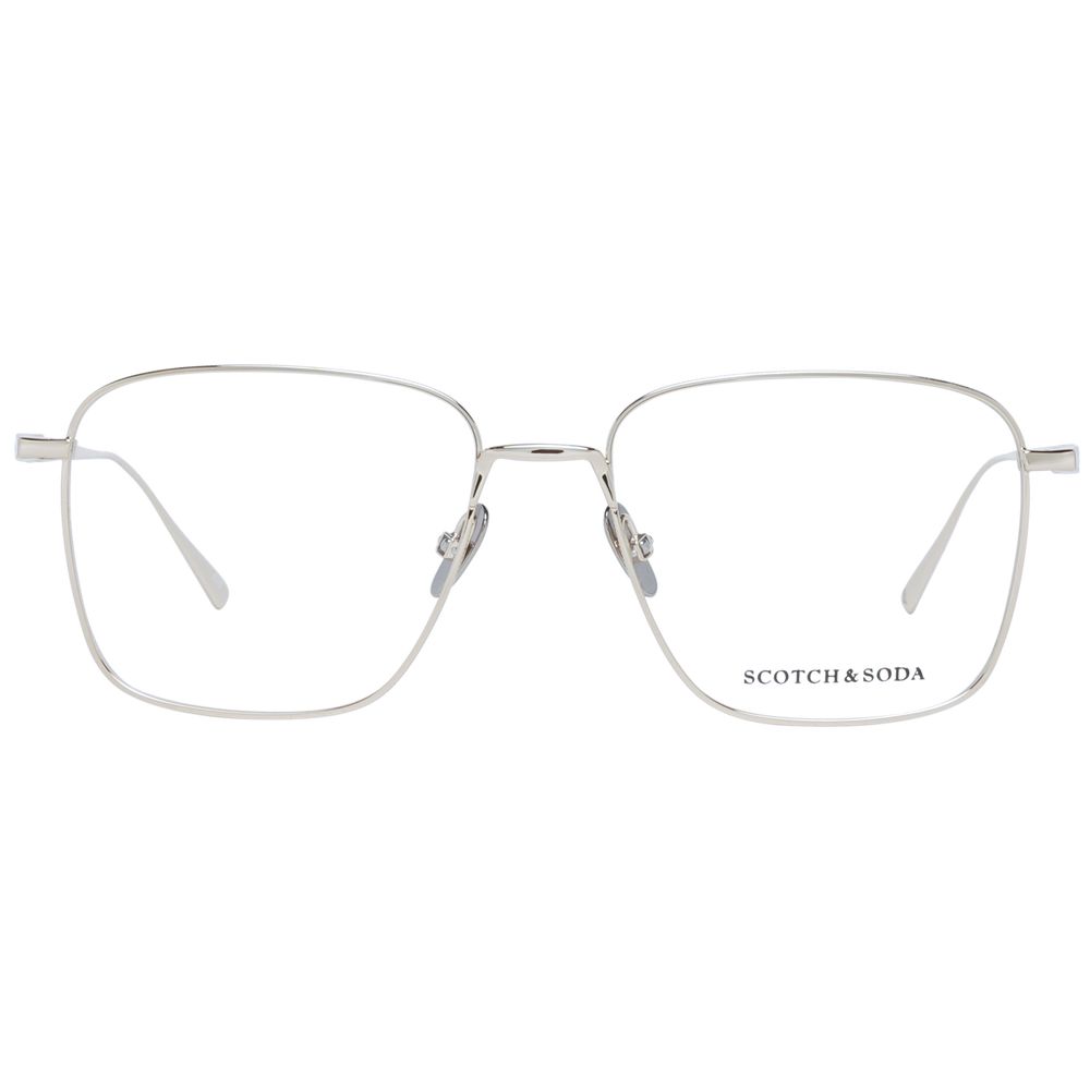 Scotch & Soda Gold Men Glasses Frame in metal with full-rim square style. Frame width 140, bridge 17, temples 140, gold color.