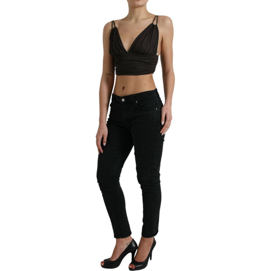 Dolce & Gabbana Elegant Sleeveless Cropped Tank Top Dolce & Gabbana Black
