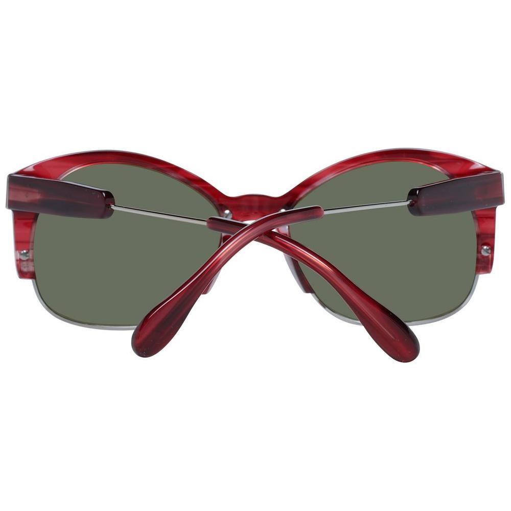 Serengeti Red Acetate & Metal Sunglasses