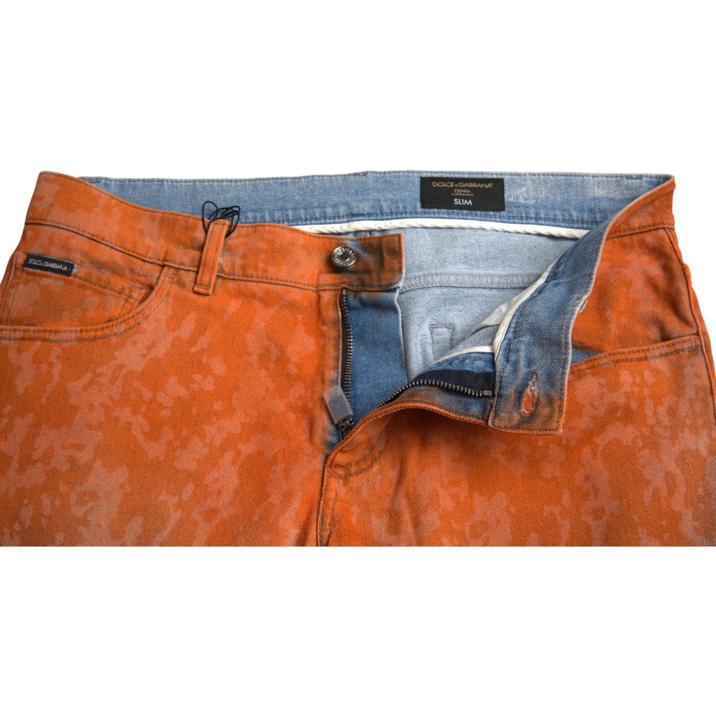 Dolce & Gabbana Multicolor Ombre Cotton Slim Fit Denim Jeans