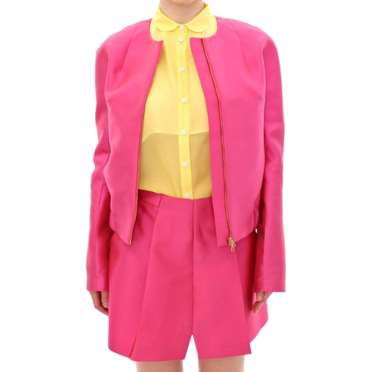 CO|TE Elegant Pink Silk Blend Jacket Coats & Jackets CO|TE Pale Violet Red