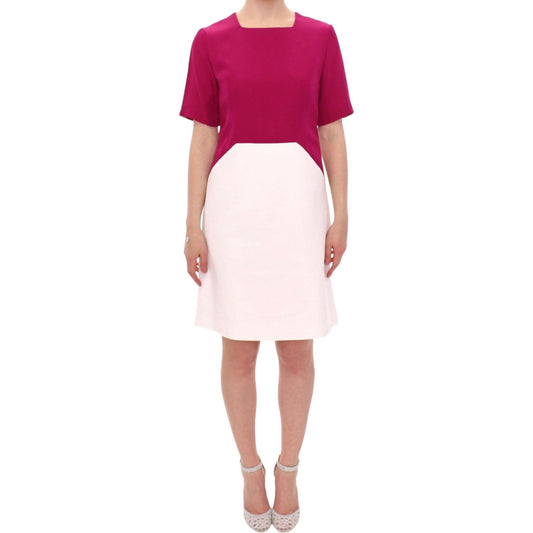 CO|TE Chic White and Pink Shift Robot Dress CO|TE Maroon