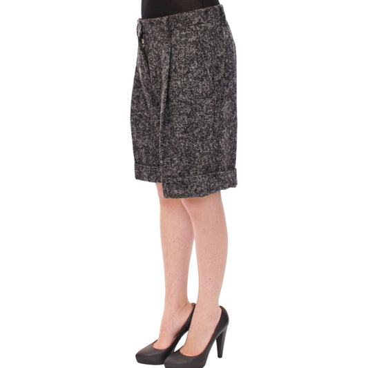 Dolce & Gabbana Elegant Gray Alpaca Blend Shorts Dolce & Gabbana Dark Slate Gray