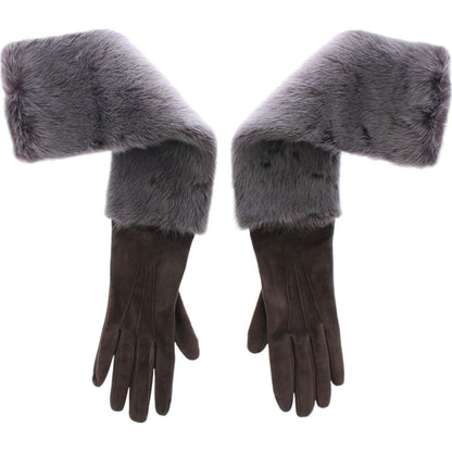 Dolce & Gabbana Gray Mink Fur Lambskin Suede Leather Gloves1728,67345645728,7 | S,7.5 | M,Accessories,Dolce & Gabbana,Gloves - Accessories,Gloves - Women - Accessories,Gray,Material: Mink Fur and lambskin leather,New with tags,Women,Women - Accessories