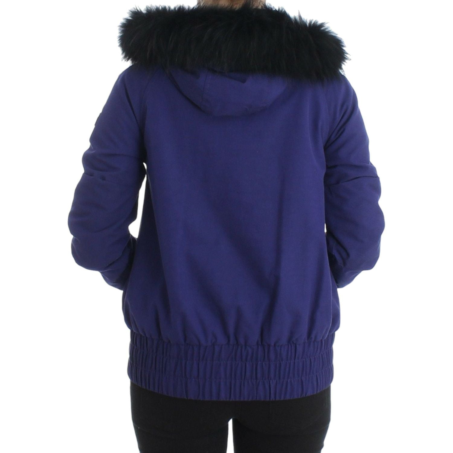 GF Ferre Blue Padded Jacket Hooded Short K-Way