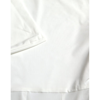 Dolce & Gabbana White Nylon Strapless Bodycon Jumpsuit Dress