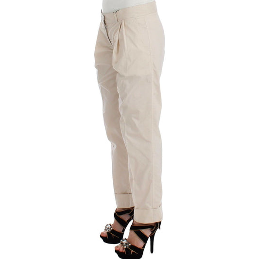 Ermanno Scervino Chic Beige Chino Pants - Elegance Redefined Jeans & Pants Ermanno Scervino Gray