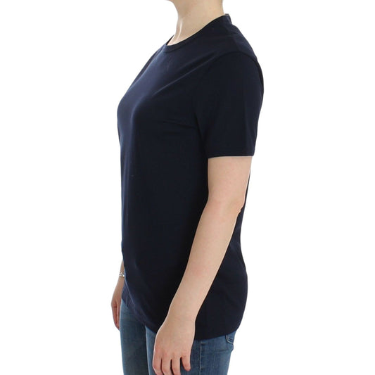Ermanno Scervino Elegant Blue Cotton Sweater Ermanno Scervino Tan