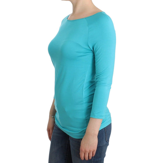 Ermanno Scervino Elegant Blue Modal Blend Top Ermanno Scervino Medium Turquoise