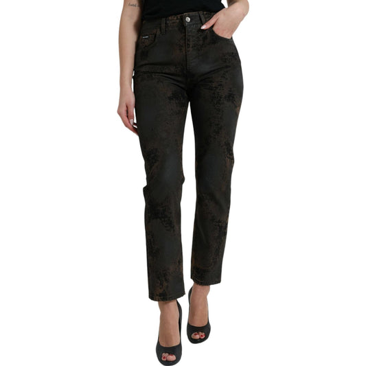 Dolce & Gabbana Chic Boyfriend Mid Waist Stretch Jeans Dolce & Gabbana Black