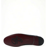 Dolce & Gabbana Elegant Blue Crocodile Leather Loafers Dolce & Gabbana Dark Slate Gray