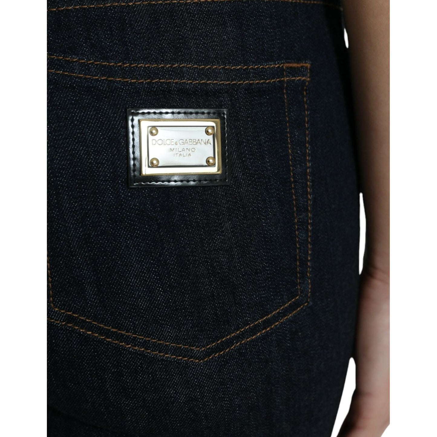 Dolce & Gabbana Blue Cotton Stretch Denim Skinny Jeans