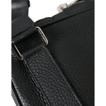 Dolce & Gabbana Chic Black Calf Leather Small Backpack Dolce & Gabbana Dark Slate Gray