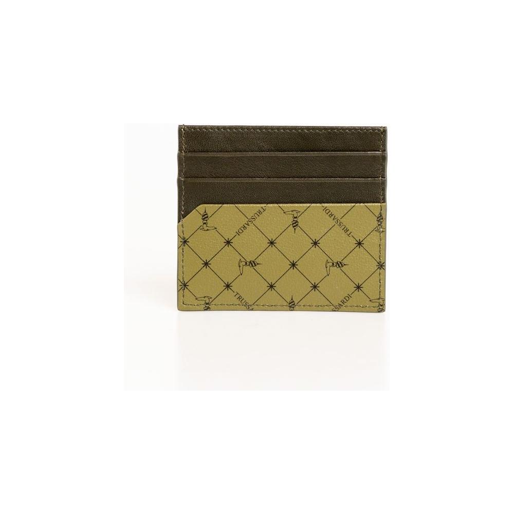Trussardi Green Leather Men Wallet