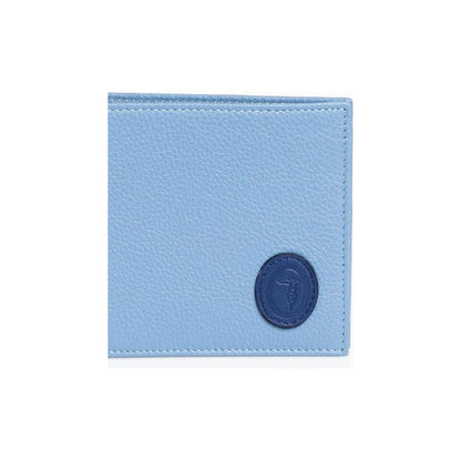 Trussardi Light Blue Leather Men Wallet