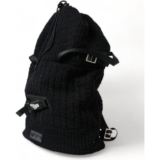 Dolce & Gabbana Elegant Tricot Wool-Blend Backpack in Black Dolce & Gabbana Black