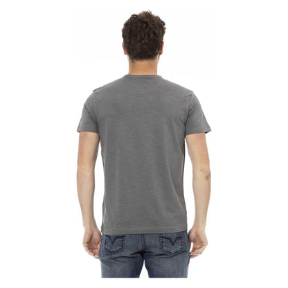 Trussardi Action Gray Cotton Men T-Shirt