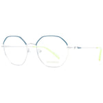 Emilio Pucci Gray Women Glasses Frame with metal full-rim, round style, demo lenses, size 54-19-140, includes branded case.