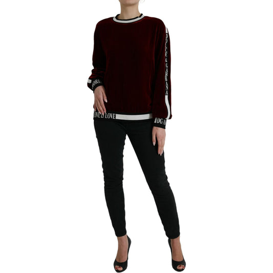 Dolce & Gabbana Elegant Burgundy Silk-Blend Sweater Dolce & Gabbana Rosy Brown
