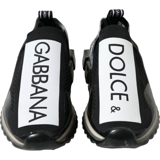Dolce & Gabbana Elegant Black & White Sorrento Sneakers Dolce & Gabbana Dark Slate Gray