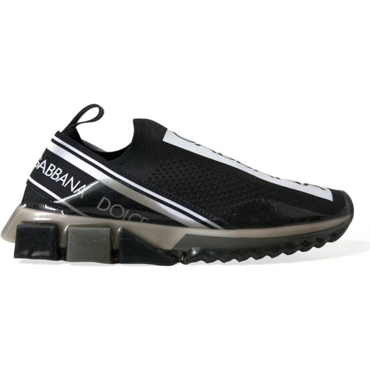 Dolce & Gabbana Elegant Black & White Sorrento Sneakers Dolce & Gabbana Dark Slate Gray