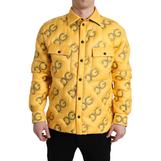 Dolce & Gabbana Dolce & Gabbana Elegant Yellow Padded Blouson Jacket JKT4001-48 1728,67345645728,Clothing,Dolce & Gabbana,IT48 | M,Jackets - Men - Clothing,Material: 100% Nylon,Men,Men - Clothing,New with tags,Yellow