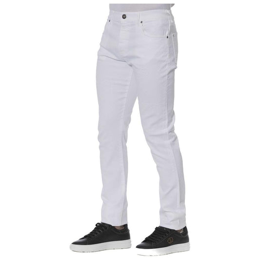 Trussardi Jeans White Cotton Men Jeans TR-24106-W31