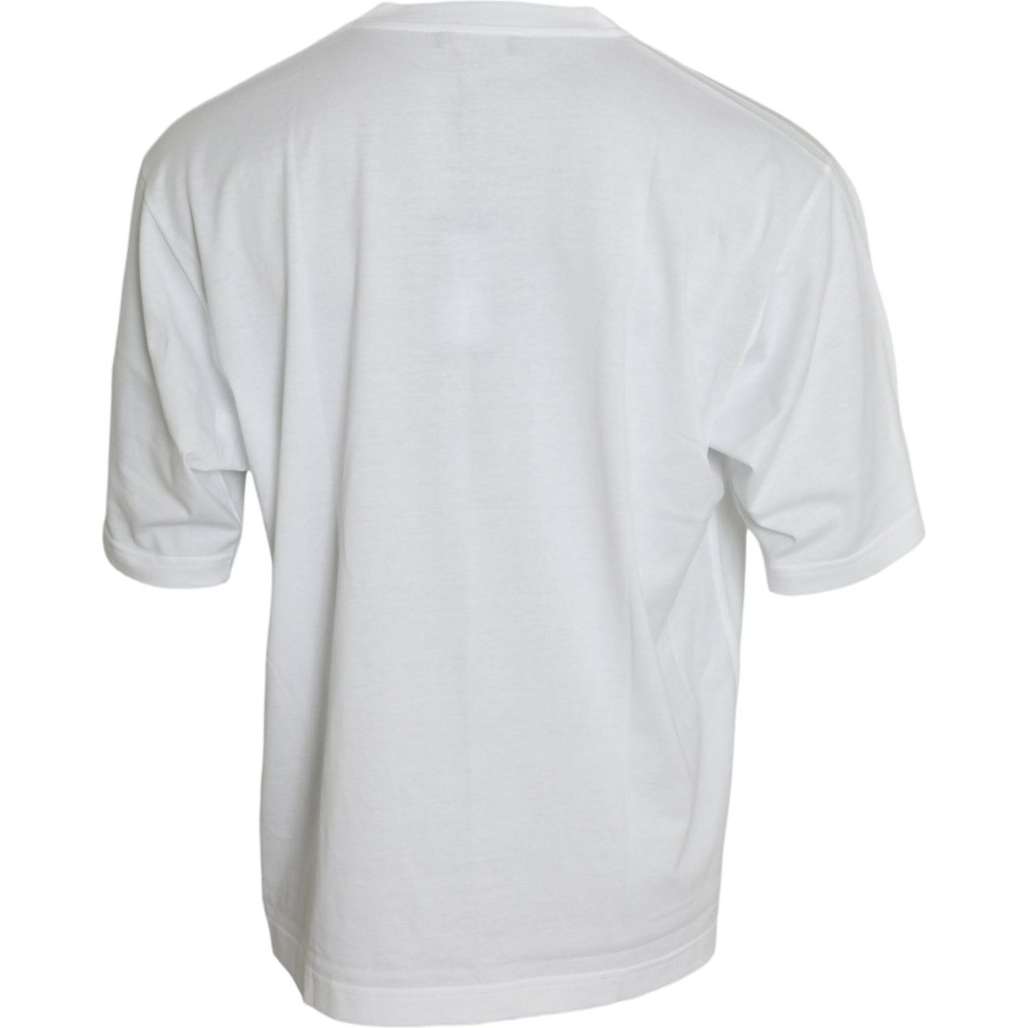 Dolce & Gabbana White Cotton Short Sleeves Crewneck T-shirt TSH85136-58