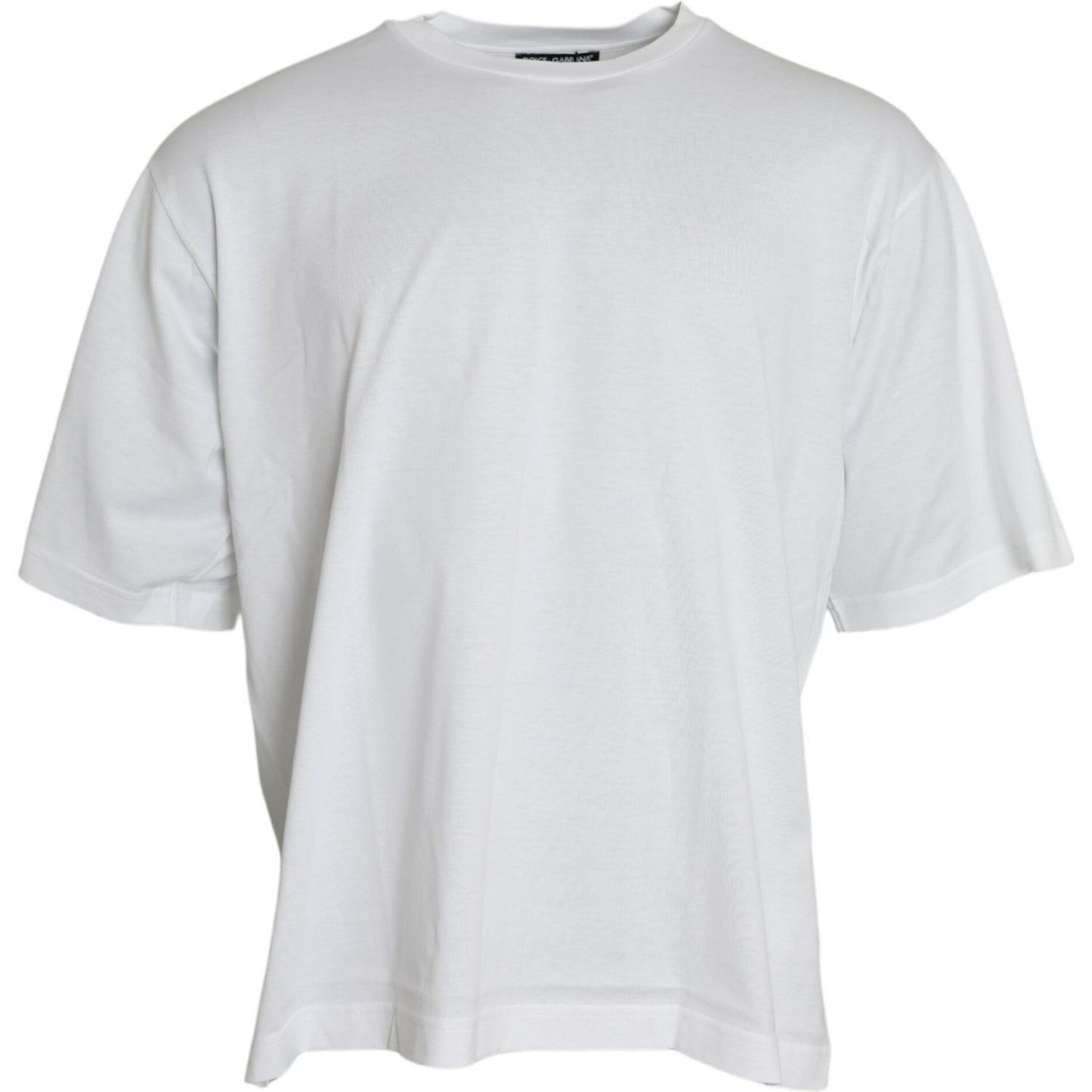 Dolce & Gabbana White Cotton Short Sleeves Crewneck T-shirt TSH85136-58