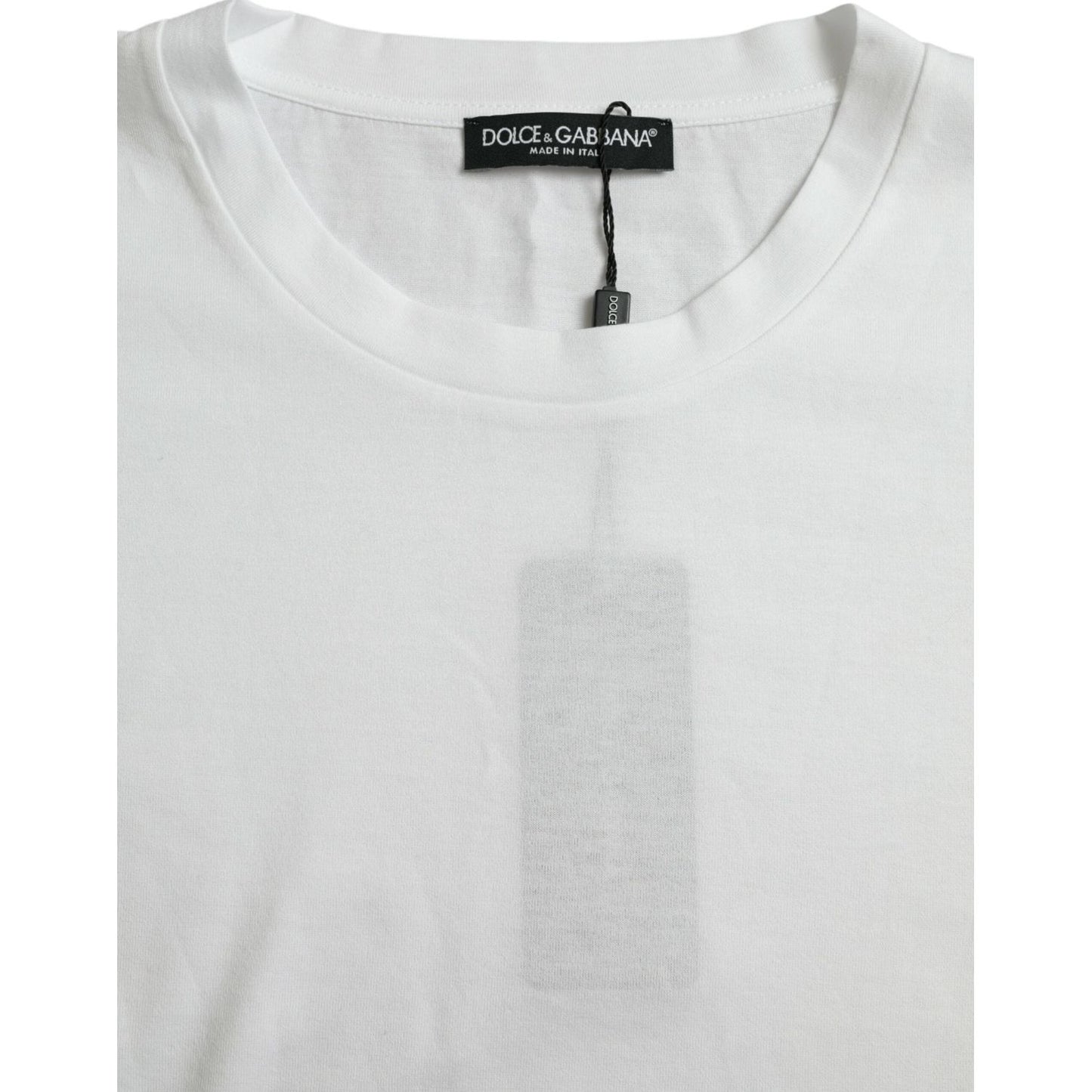 Dolce & Gabbana White Cotton Short Sleeves Crewneck T-shirt TSH85136-58