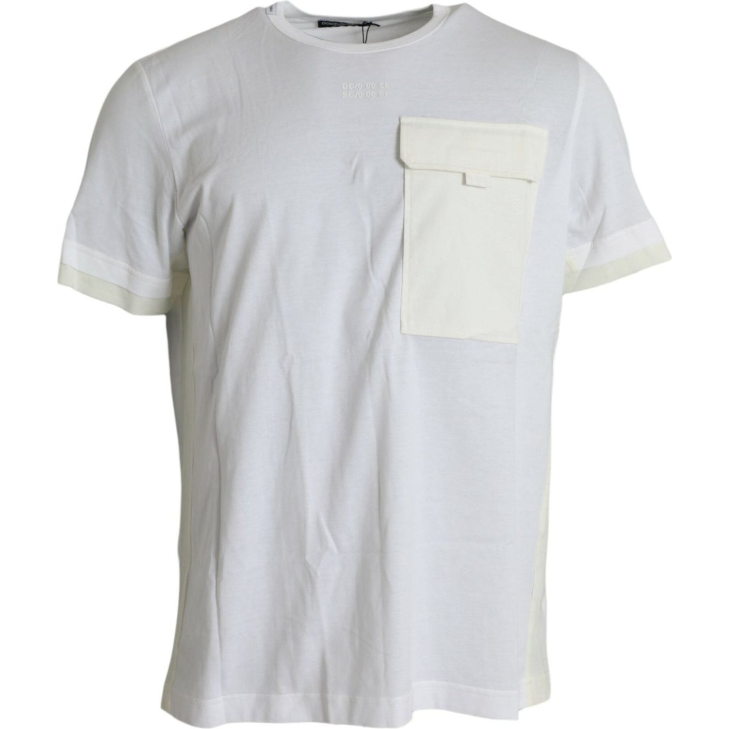 Dolce & Gabbana White Cotton Pocket Short Sleeves T-shirt TSH85138-56
