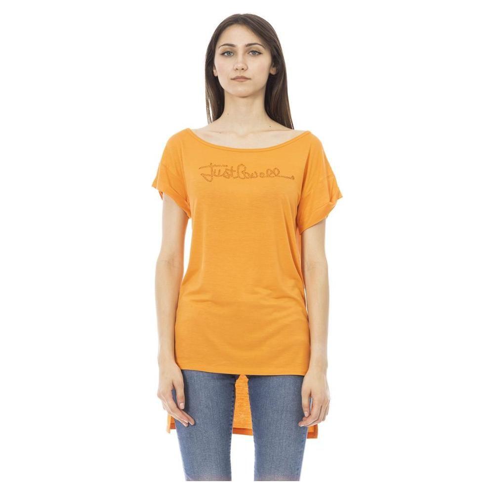 Just Cavalli Orange Cotton T-Shirt
