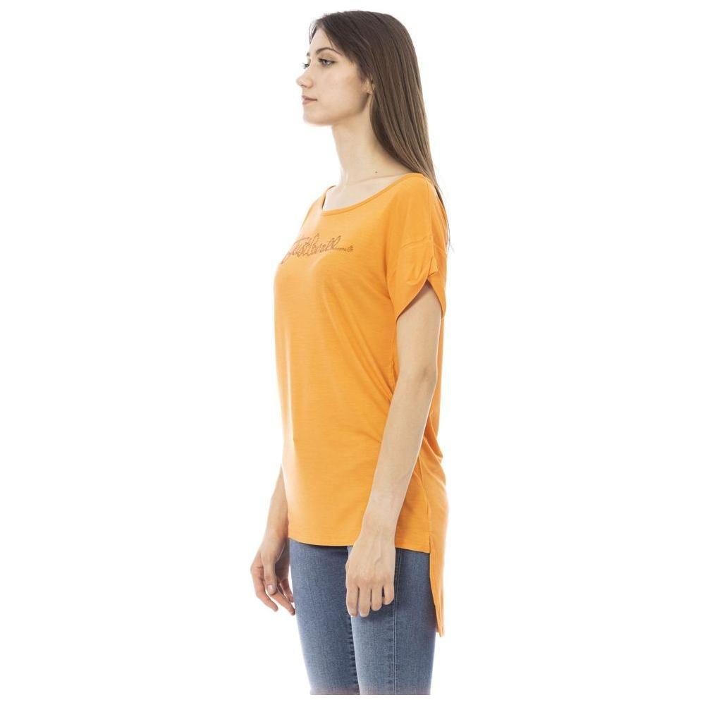 Just Cavalli Orange Cotton T-Shirt