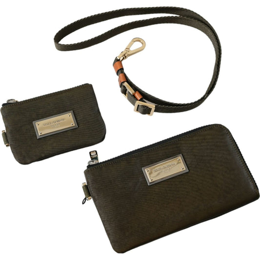 Dolce & Gabbana Elegant Dark Green Multifunctional Kit Dolce & Gabbana Dark Slate Gray