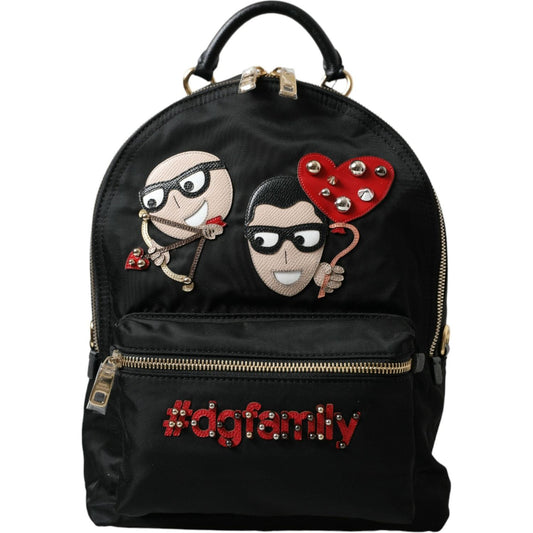 Dolce & Gabbana Elegant Embellished Black Backpack Dolce & Gabbana Black