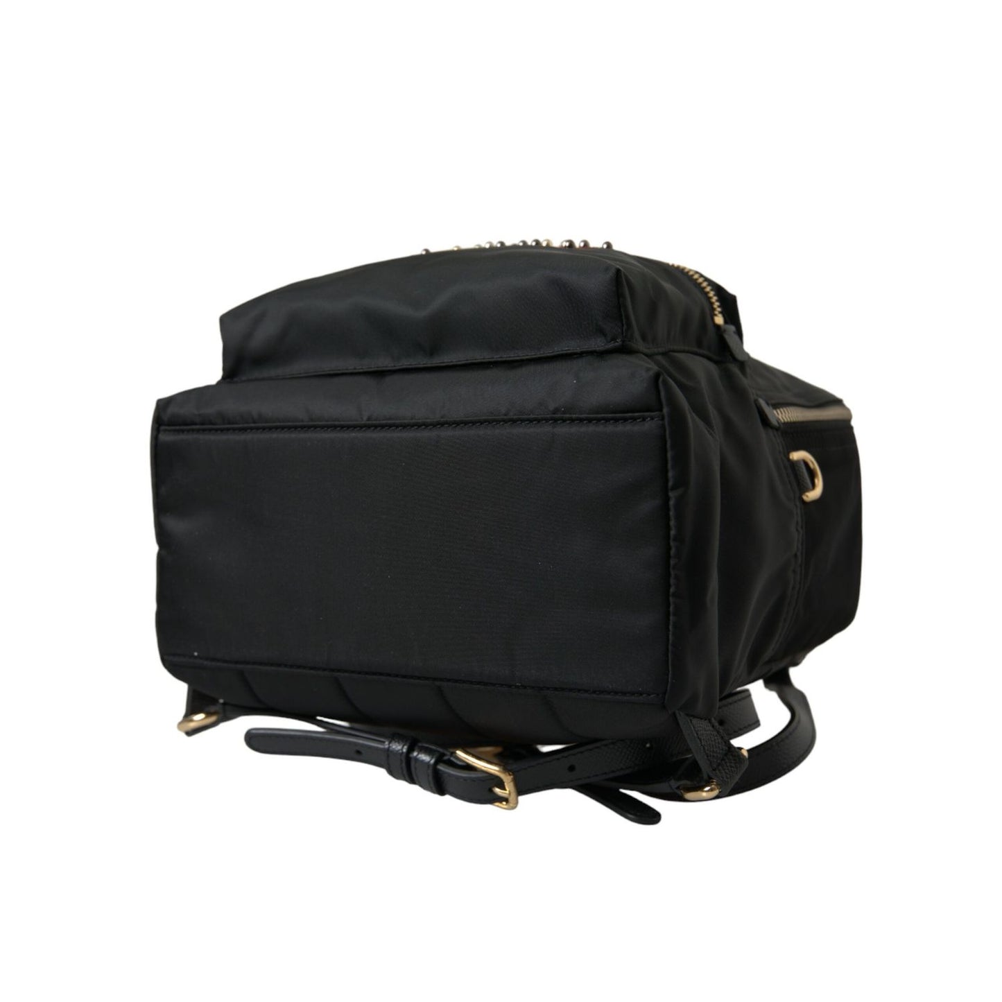 Dolce & Gabbana Black #DGFAMILY Embellished Backpack VULCANO Bag