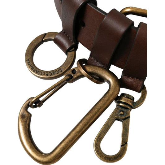 Dolce & Gabbana Elegant Brown Calf Leather Belt - Timeless Accessory Dolce & Gabbana Dark Slate Gray