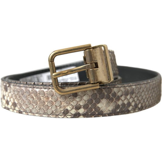 Dolce & Gabbana Elegant Italian Leather Belt Dolce & Gabbana Dim Gray